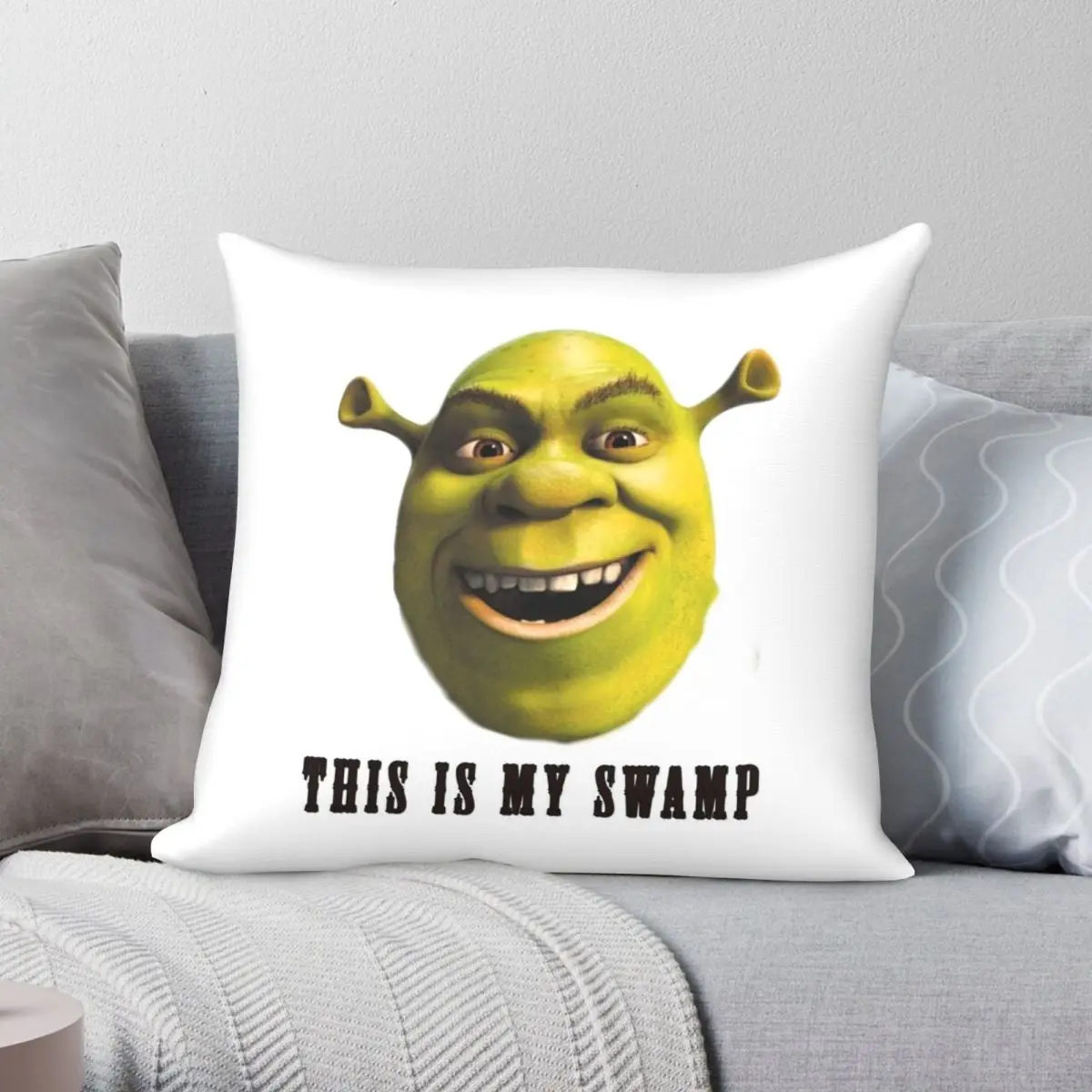 

This Is My Swamp Square Pillowcase Polyester Linen Velvet Pattern Zip Decor Home Cushion Cover 18"