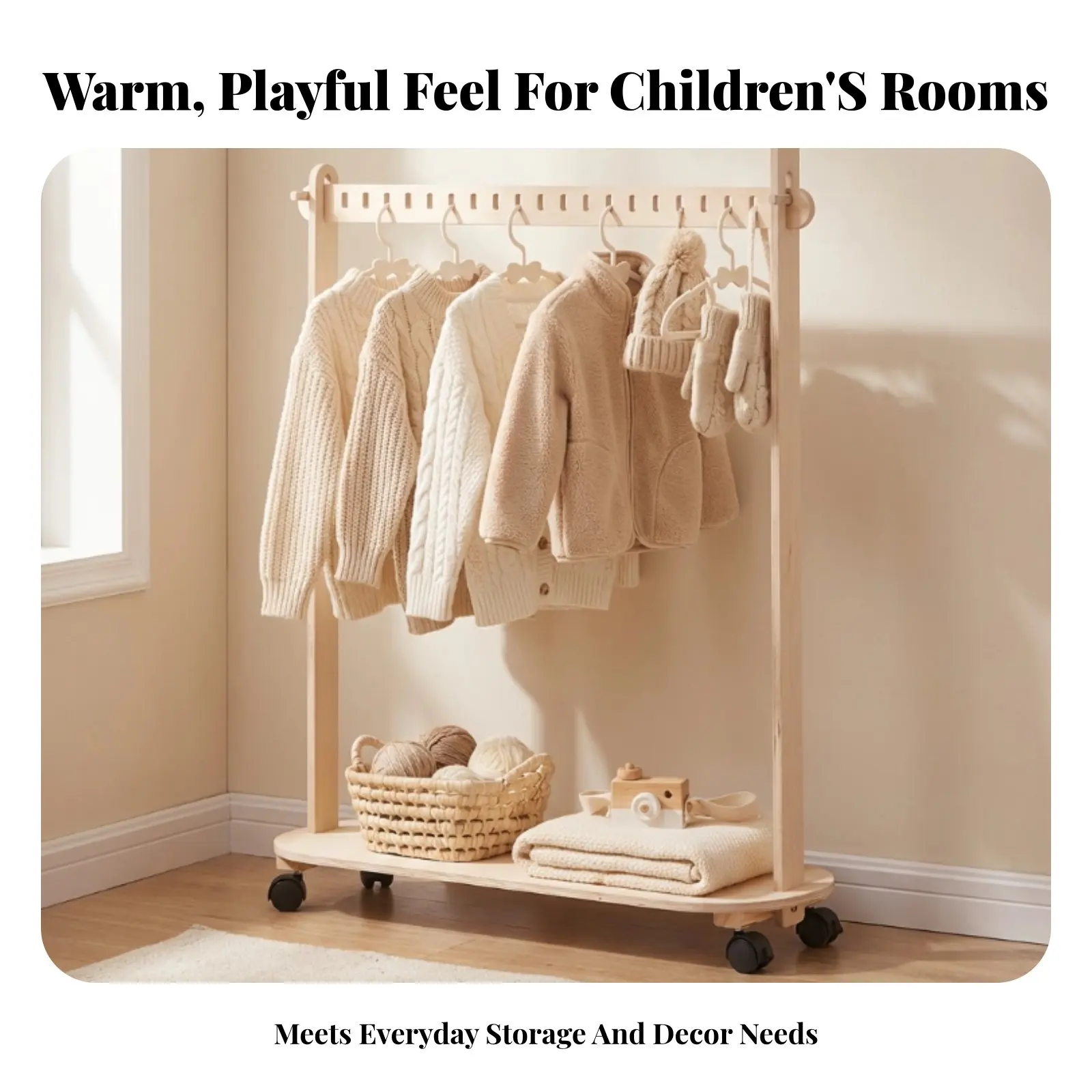 집 모양 옷걸이, 자립형 어린이 가구, 어린이 접근 가능 높이, 오픈형 옷장, 부모를 위한 아이디어