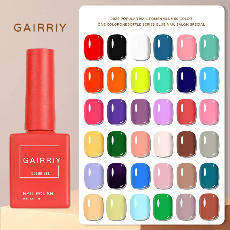 Gairriy 15ml Gel Nail Polish 6 Colors/Set Glitter Soak Off UV LED Semi-Permanent Varnish Art Salon 120 Colours Nail Accessories 5