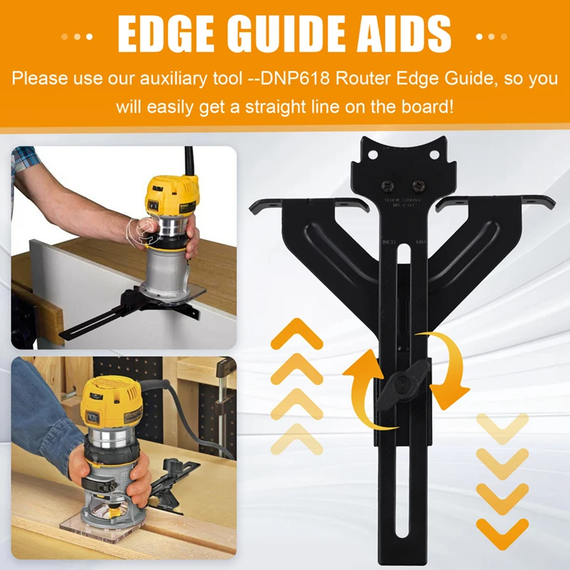 ABJI-Router Edge Guide For Fixed Base Compact Router (DNP618), Straight Edge Guide For Quickly Attached To Router Fixed Base