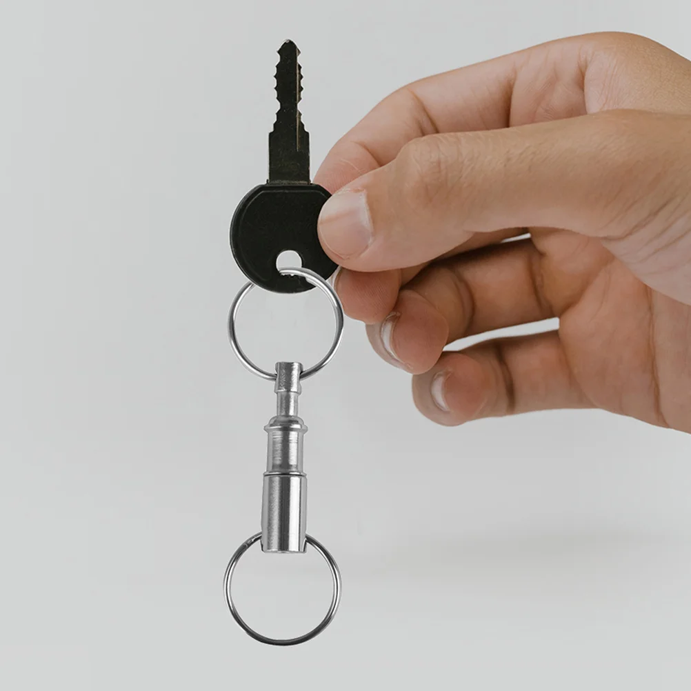 

Pull-Apart Key Split Rings Easy Detach Double Spring Split Snap Seperate Chain Key Accessory