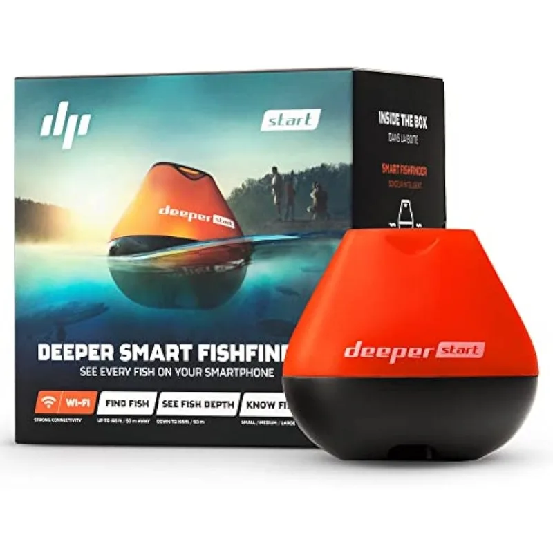 Deeper START Smart Fish Finder – Portable Fish Finder and Depth Finder For Recreational Fishing From Dock, Shore Or Bank