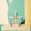 Tada 3D Large Wind Turbines DIY Wooden Puzzle Building Block Assembly Model Toys Creative Game For Children Kids Birthday Gift 5