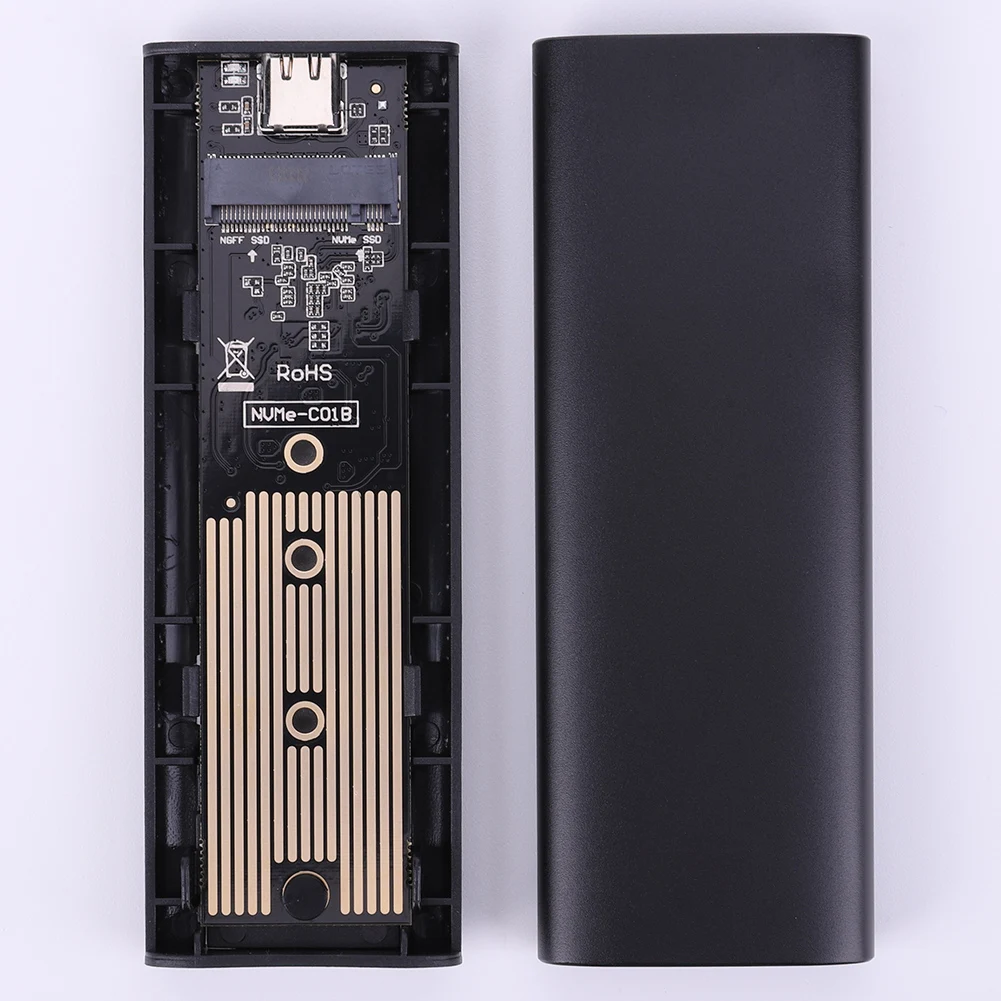

M.2 NVME/NGFF SSD Enclosure Mobile Case Dual Protocol NVME/NGFF Solid State Drive Adapter Enclosure Support UASP Tool-Free SSD
