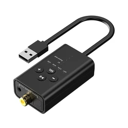 Bluetooth - Compatible 5.2 Stereo Audio Receiver with AUX, Optical, Coaxial, and USB Conversion