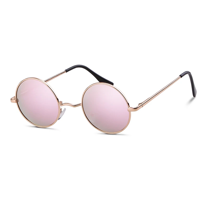 Trendy Round Polarized Sunglasses High Quality Brand Design Vintage Party Men Circle Small Frame Women Yellow Shades Sun Glasses 3
