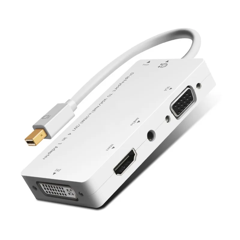 

Thunderbolt mini DP DisplayPort to VGA HDMI DVI Adapter Cable 3 in 1 Digital AV Multiport support 1080P