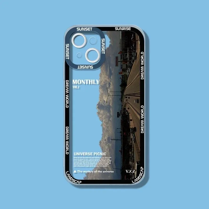 Purple Blue Sunset Snow Mountain Natural Scenery Bumper Phone Case