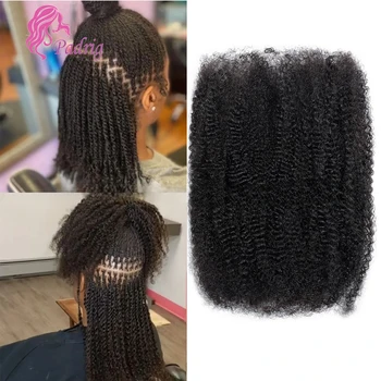 10-18 Inch Human Hair Afro Kinky Bulk Dreadlock 50g/PC Brazilian Remy Hair Bulk Braiding Hair For Braiding Natural Black 1
