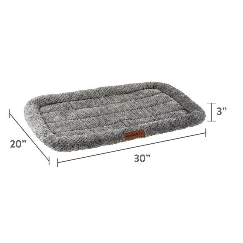 Cozy Dog Crate Mat Plush Foam Bolstered Padded Support Washable