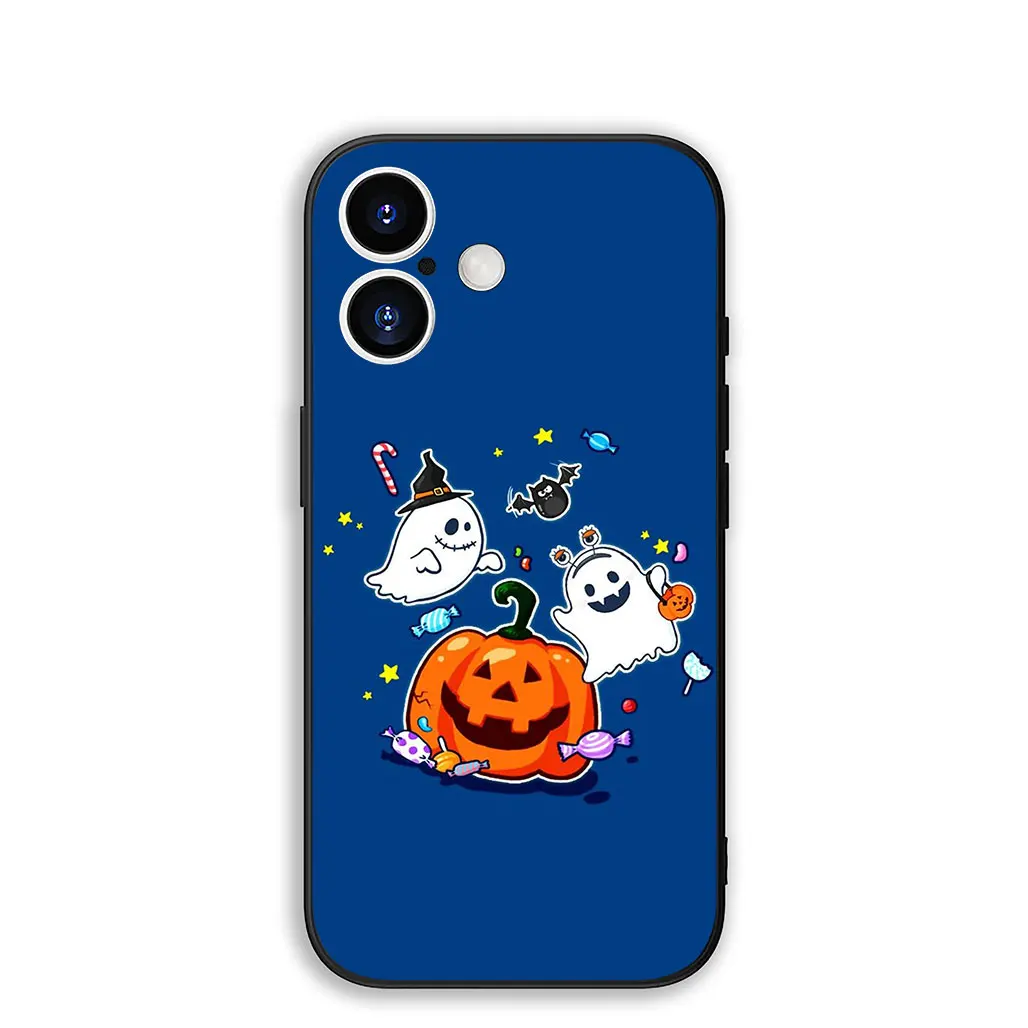 Little Ghost Halloween Pumpkin Flower Phone Case