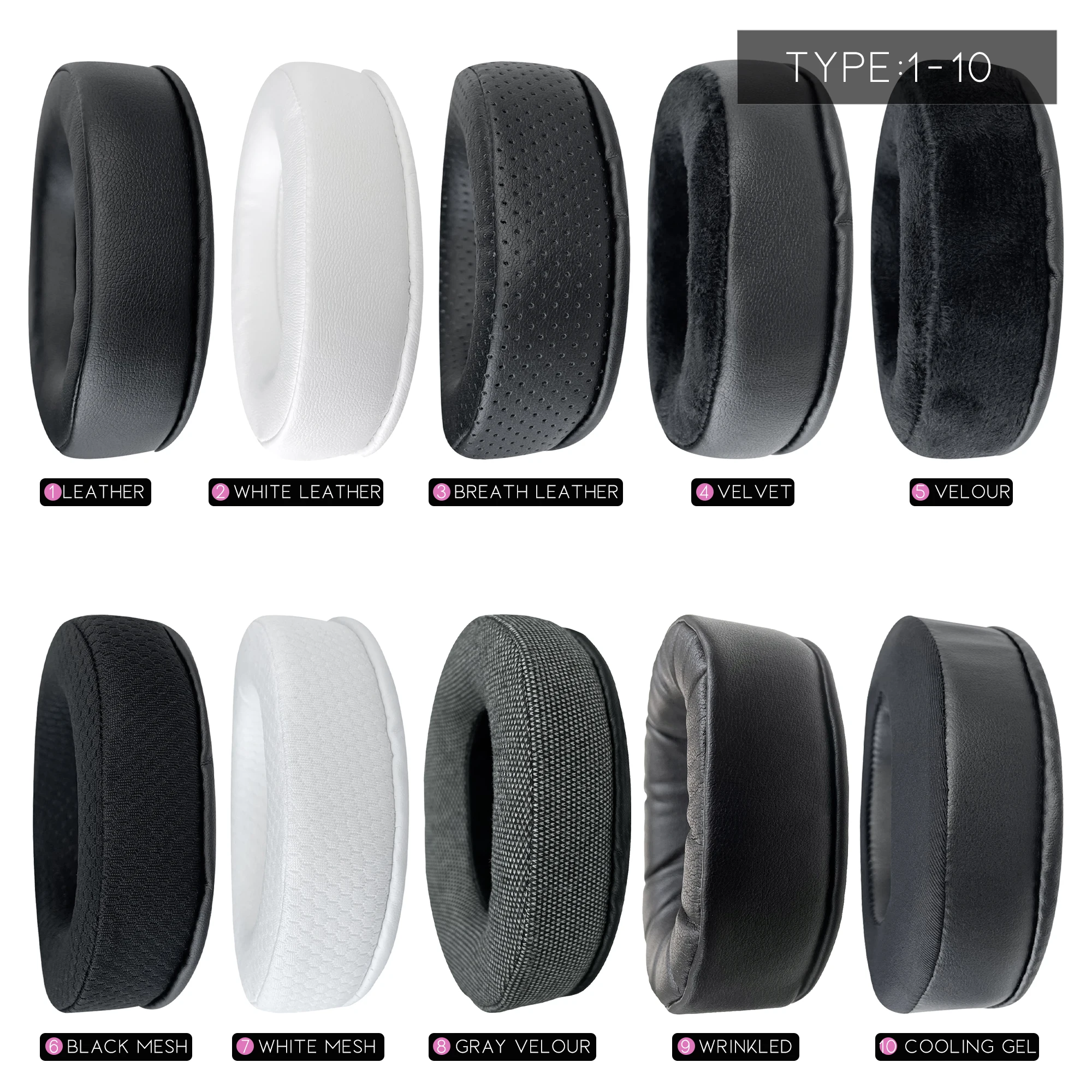 Oncepink-필립스 TAPH805BK 헤드폰용 교체용 이어 패드, 두꺼운 쿠션 벨루어 이어컵 귀마개 이어 커버