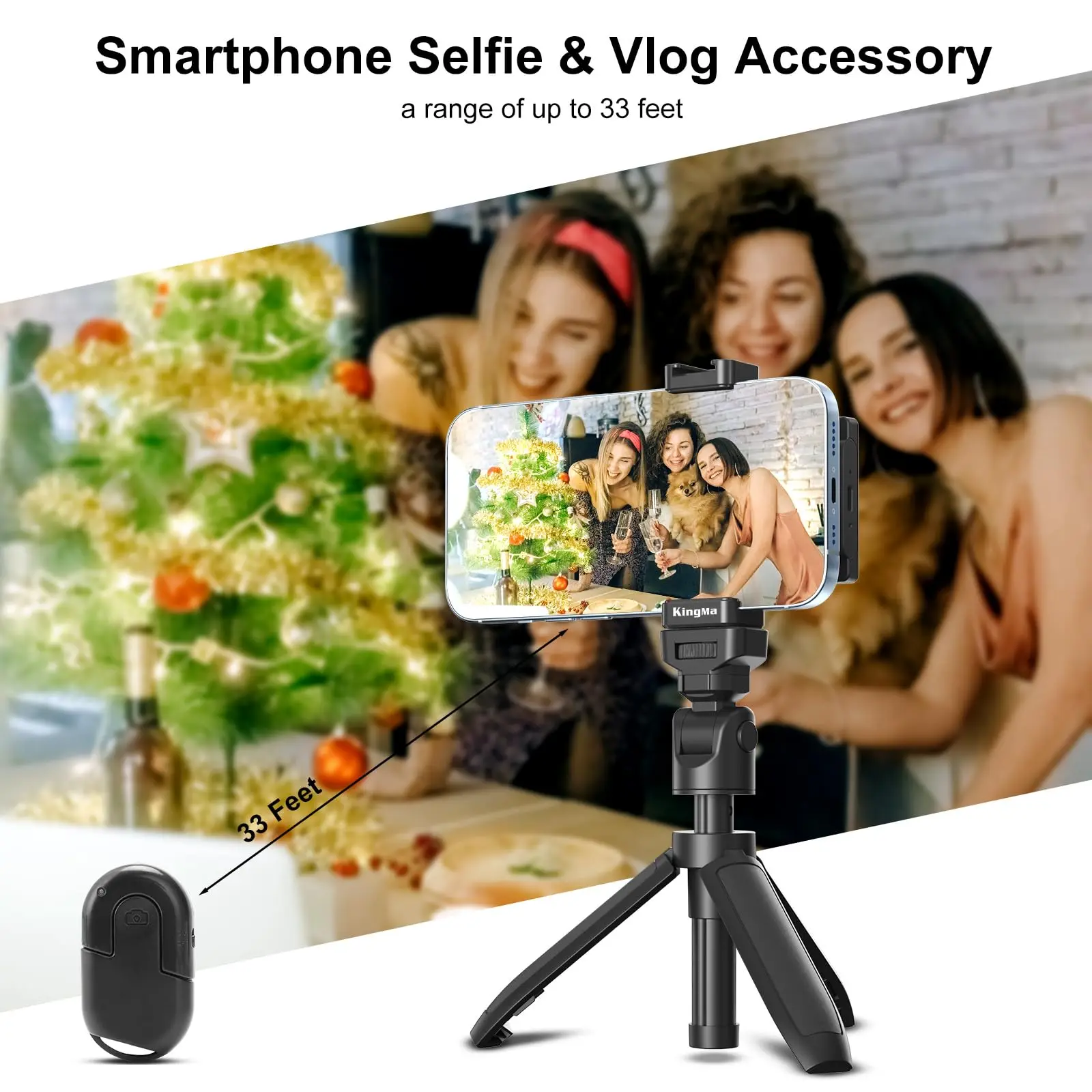King Ma Vlog Selfie Phone Screen Monitor, Selfie Mirror Rear Camera portable monitor for Live Streaming Video Recording