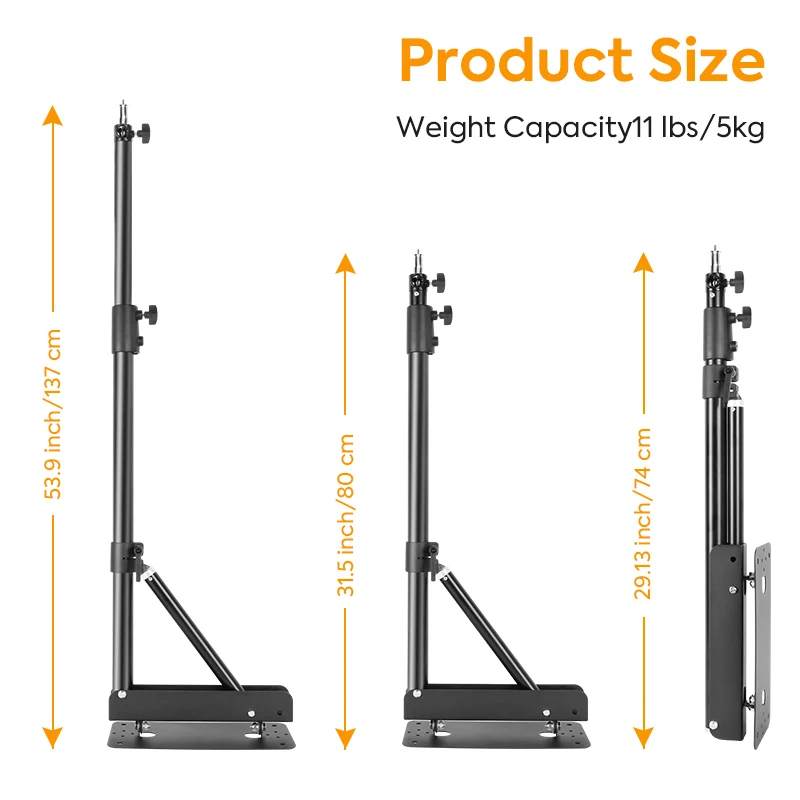 2 Pack Ceiling Wall Mount Bracket Boom Arm 1/4" 3/8" Thread Overhead Ring Light Stand for Photography Photo Studio Projectors