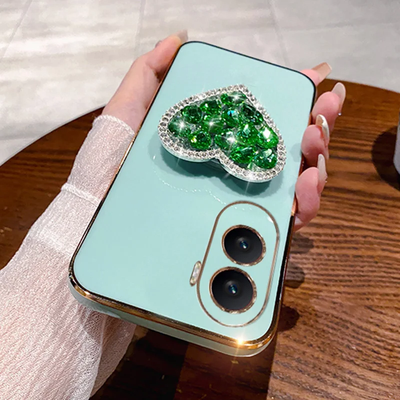 Plating Case For Samsung A34 A54 A53 A32 A33 A22 A13 4G 5G A12 A73 A25 A31 A21S A14 A52 Heart Diamond_voghion.com