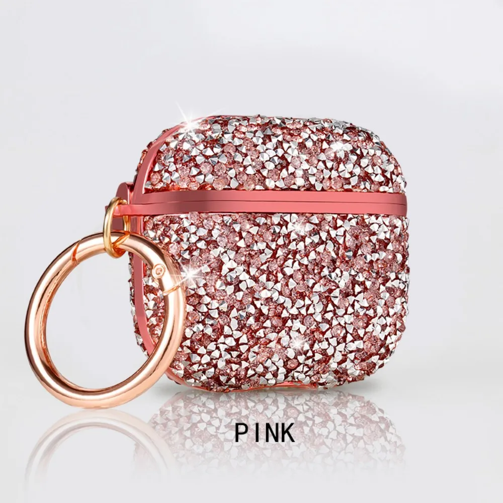 Sparkly Bling Glitter Diamond Case with Keychain Ring - Protective Cover