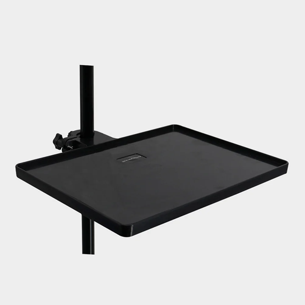 Adjustable Height Plastic Tray Microphone Stand Shelf Sound Card Holder Clip On Rack Live Broadcast Accessory