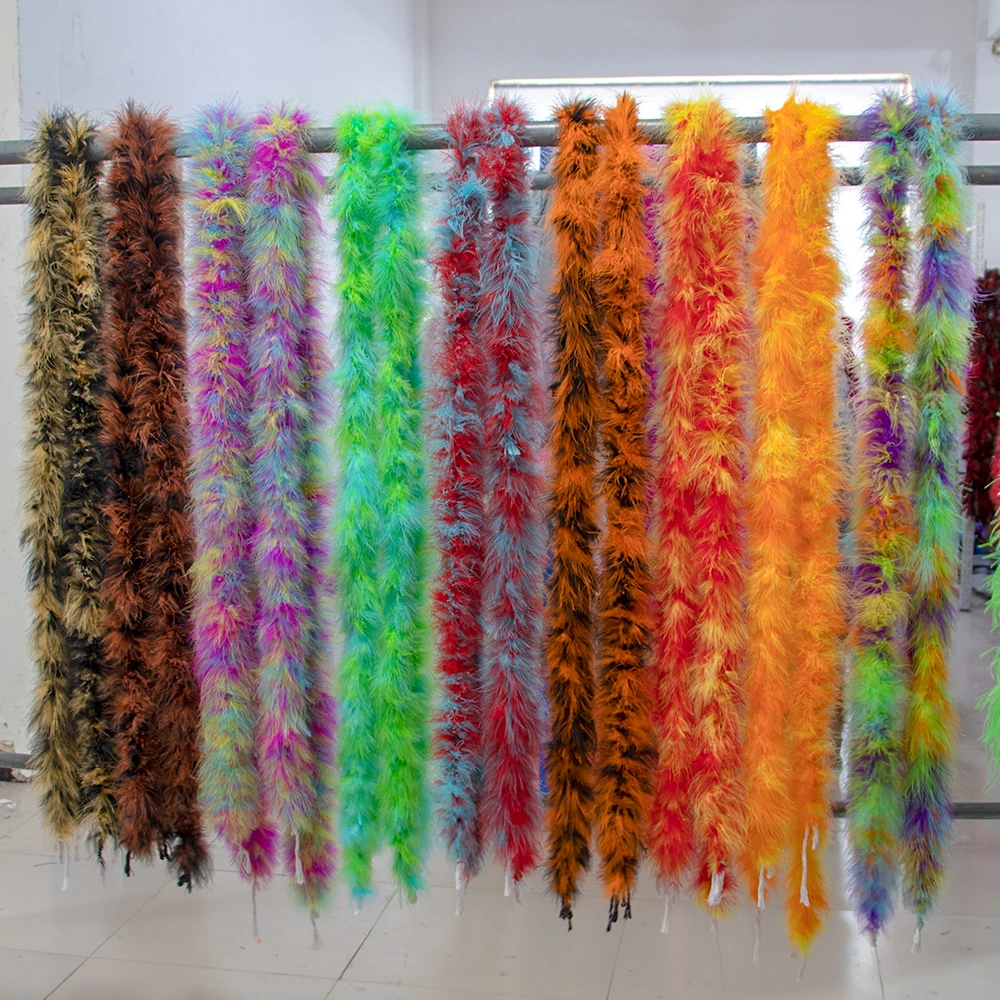 Custom Two Color Marabou Turkey Feather Boas for Party Show Decoration  20/30grams High Quality Plumes Scarf Creative Handicraft - AliExpress