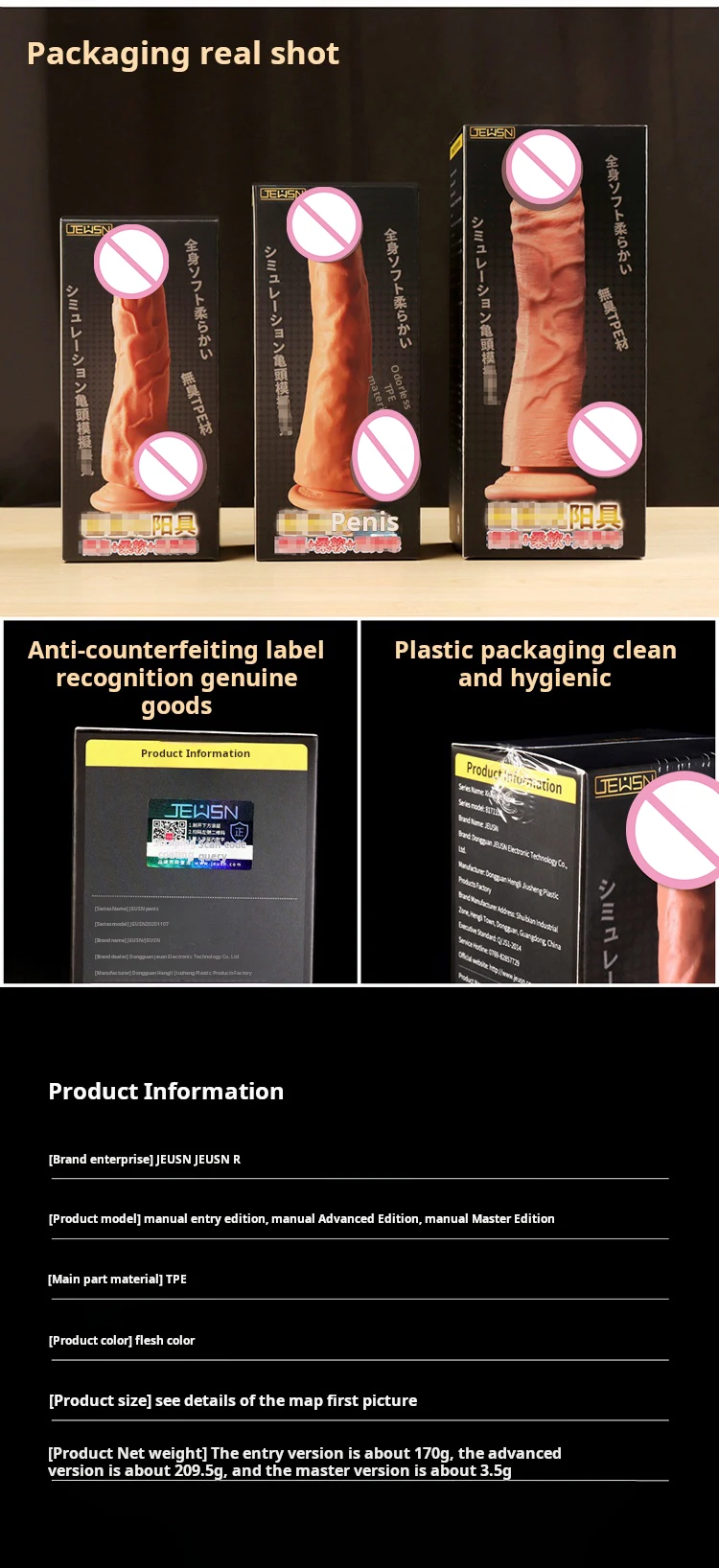 Realistic Dildo for Woman Big and Small Size, Penis Thrusting Dildo Anal and Vaginal Use, Full Soft and Flexible S1047fdfee58e41a18dffc1bf3624e201N