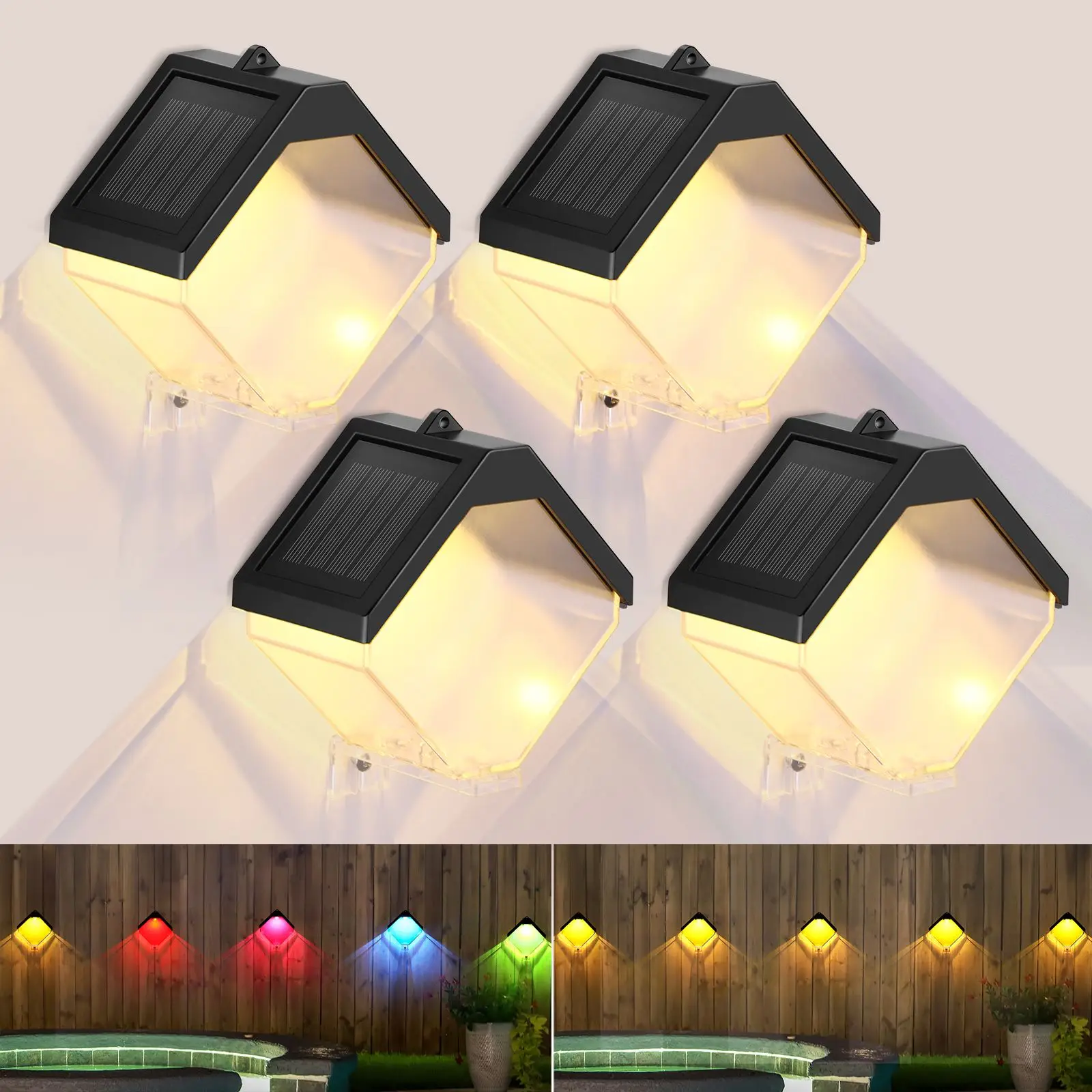 4pcs Hanging Solar Ice Brick Chandelier Outdoor Waterproof LED Colour Warm Dual Modes Wall Lamp Decor Patio Pathway Yard Garden led fly ball outdoor multiple toy colour flat throw disc ball decompression flying flat throw disc balls toy for childrens