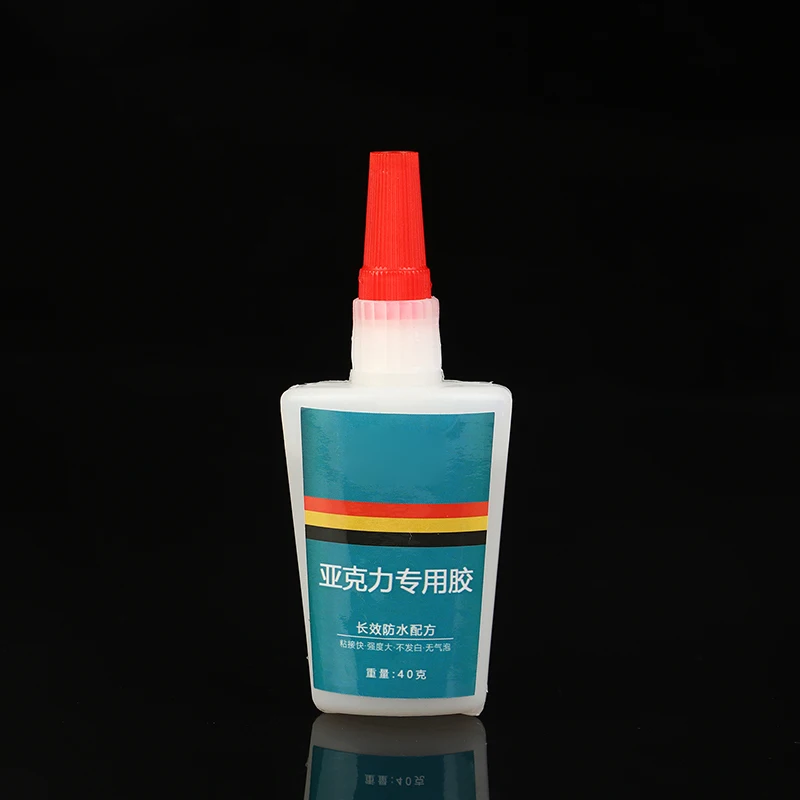 

1Pc 40g Strong Instant Acrylic Glue PMMA Adhesive ABS Transparent Plexiglass PVC Plastic Glue Waterproof Fast Curing Glue