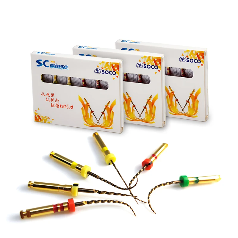 Endo Rotary Files 6Pcs/Box for Dental Heat Activation endo rotary files,dental pulp files