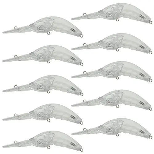 

10pcs Unpainted Crankbait Fishing Lure Body 100MM 13.2G Blank Lures 8367 Free Eye