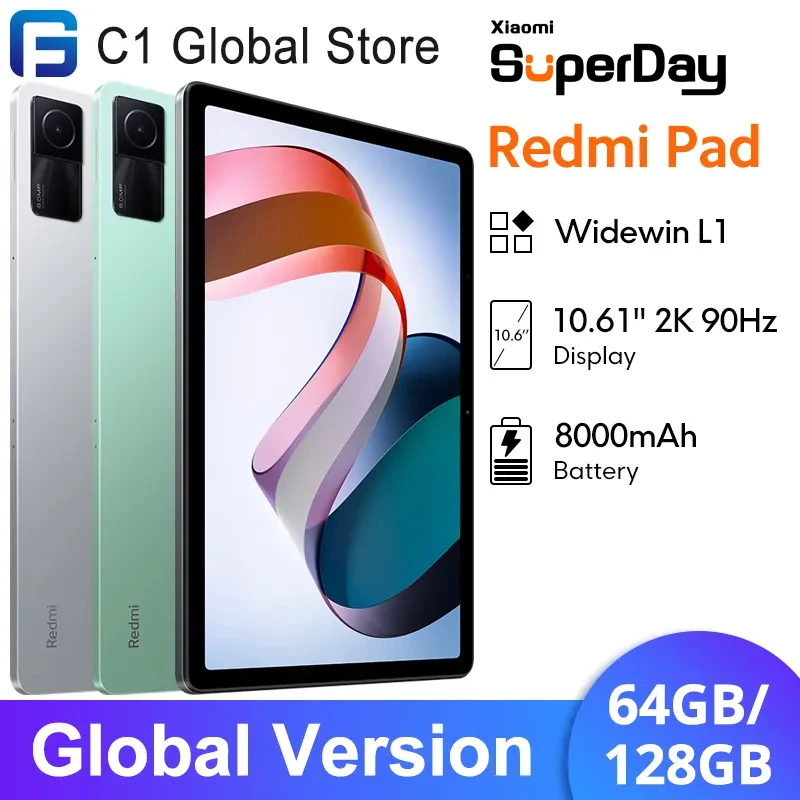 World Premiere】Global Version Xiaomi Redmi Pad Mi Tablet MediaTek