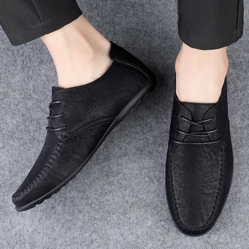 Leather Shoes Men's Dress Shoes Oxfords Casual Lightweight Flat Shoes for Wedding Business Party