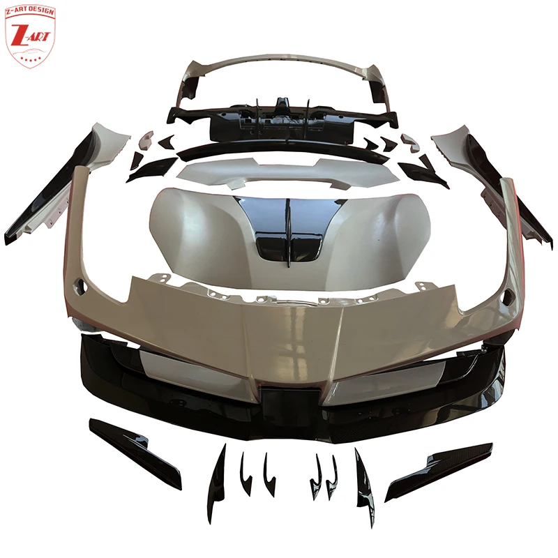 Z-Art Ms Style Body Kit Per Ferrari 488 Gtb Upgrade Body Kit Per 488 Spyder Aero Parts