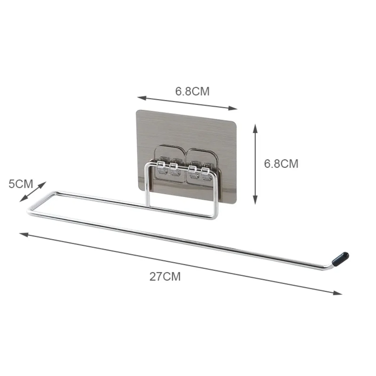 Bathroom Roll Paper Towel Holder Drilling Free Wall Hook Type Stainless Steel   Rack Toilet Accessories — view 6