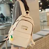 New Women Nylon Backpack Student Trendy Lady Leisure Solid Color Book Bag Female Laptop College Backpack Fashion Girl School Bag 1