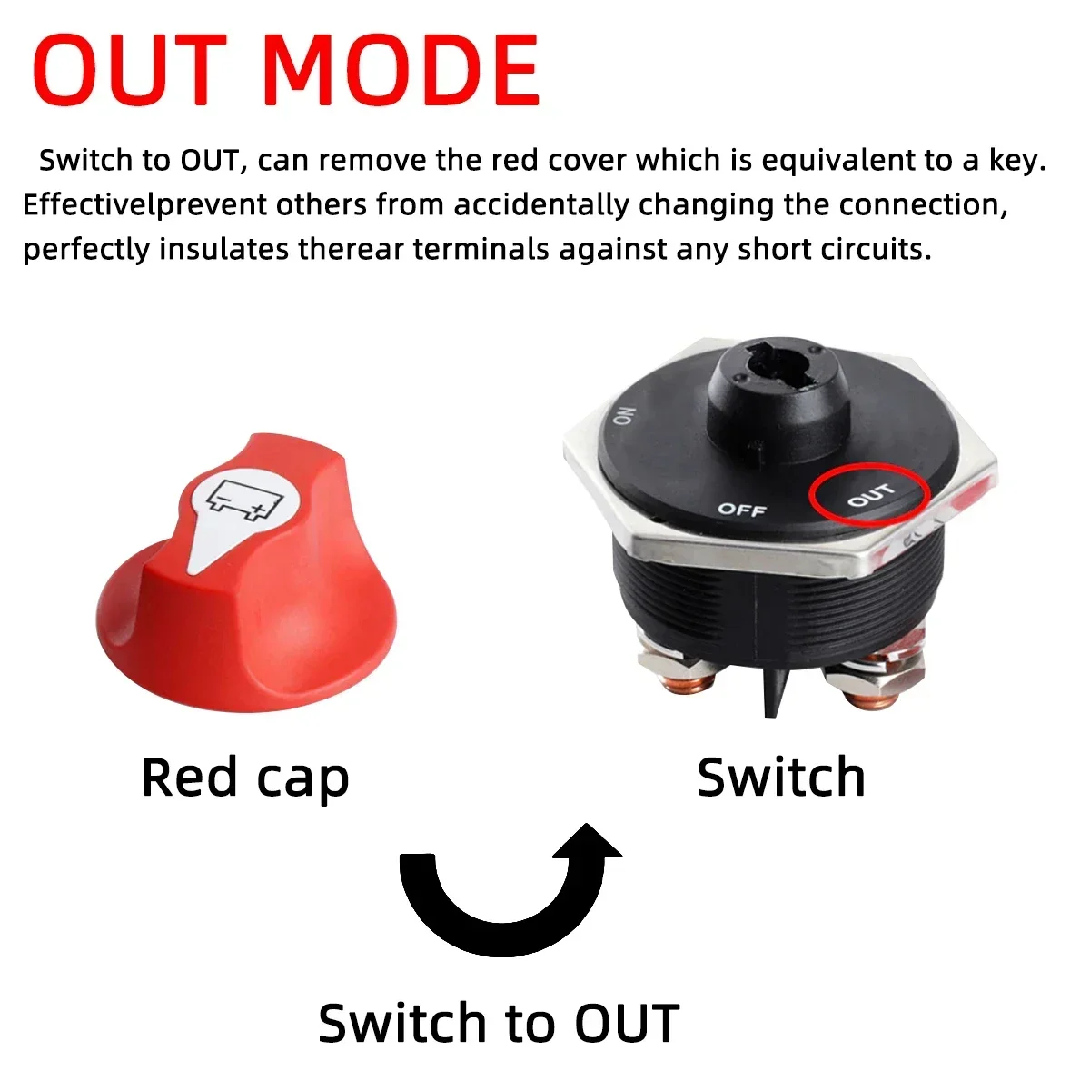 Auto Battery Disconnect Switch 12V 24V Marine 200A 300A Dual Battery Mass Switch 2 and 3 Position Cut Off Car Boat battery disconnect switch