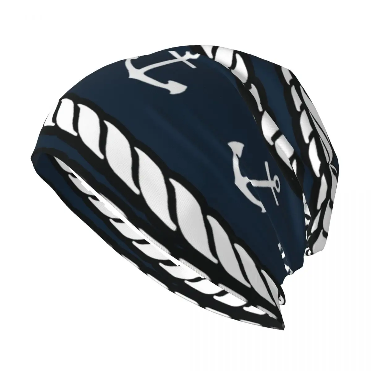 

Шапка-навигатор с якорем, вязаная шапка, уличные морские тёплые шапки, шапки-бини, шапки унисекс, Теплая Шапка-бини