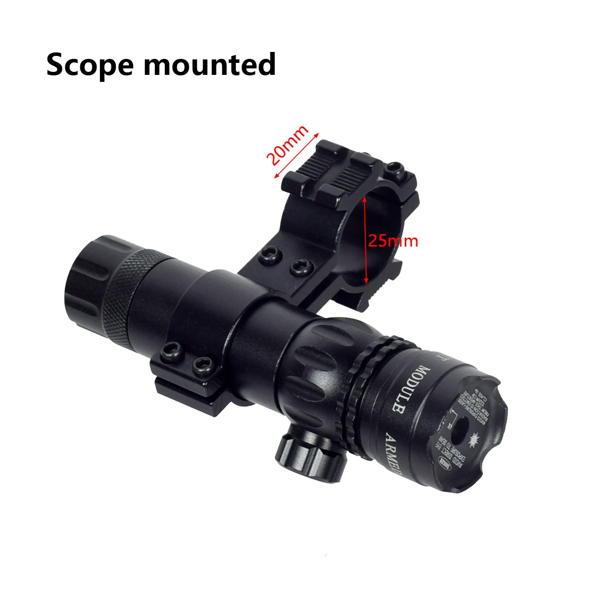 Tactical Hunting Red Green Dot Laser Pointer Sight 20mm Rail 25.4mm Scope Ring Riser Mount Pressure Switch Mount