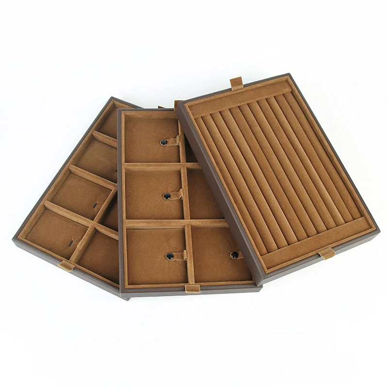Big Size Jewelry Box Storage Leather Women Ring Necklace Jewelry Boxes Organizer Portable Bracelet Earrings Display Accessories