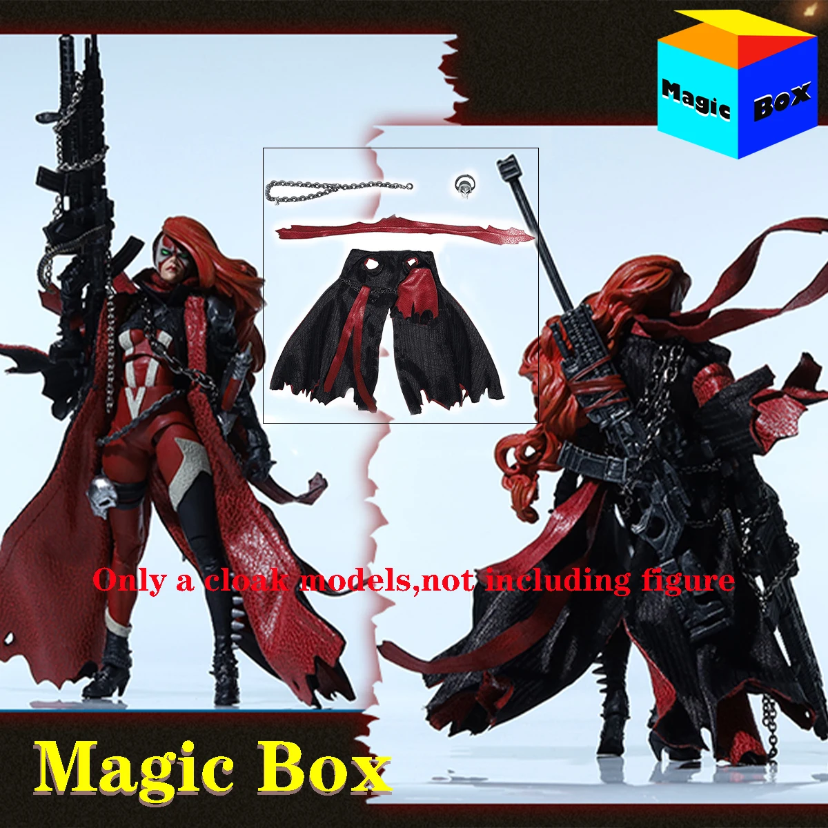 

In Stock JLDZ Toys 1/12 Femae Hell Commander Mantle Clothes Accessory Cloak Set Model Fit 7" Women Immortal Hero Action Figure