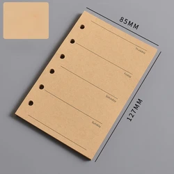 A7 Spiral Binder Loose Leaf Notebook Refill - Grid, Blank, Lined Pages for Creative Journaling & Planning (Weekly)
