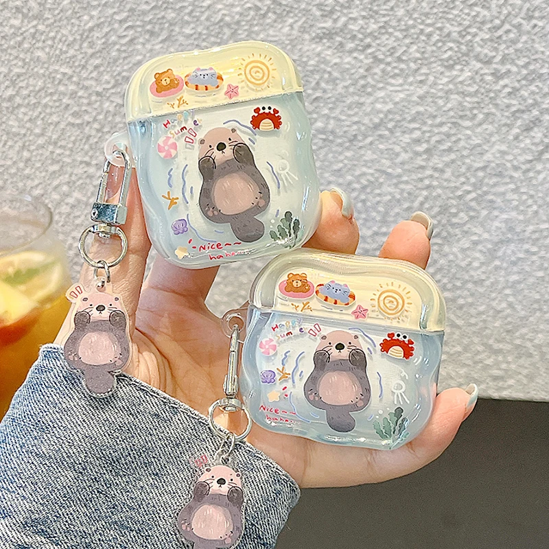 Cute Otter Silicone Earphone Case Cover