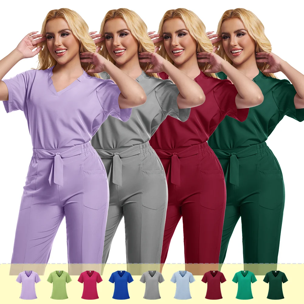 السريرية الأخضر الرمادي الأزرق الوردي الصحي طبيب الأسنان الطبية التمريض البيطري الجراحية موحدة الرجال ملابس العمل عداء ببطء رجل الدعك مجموعات