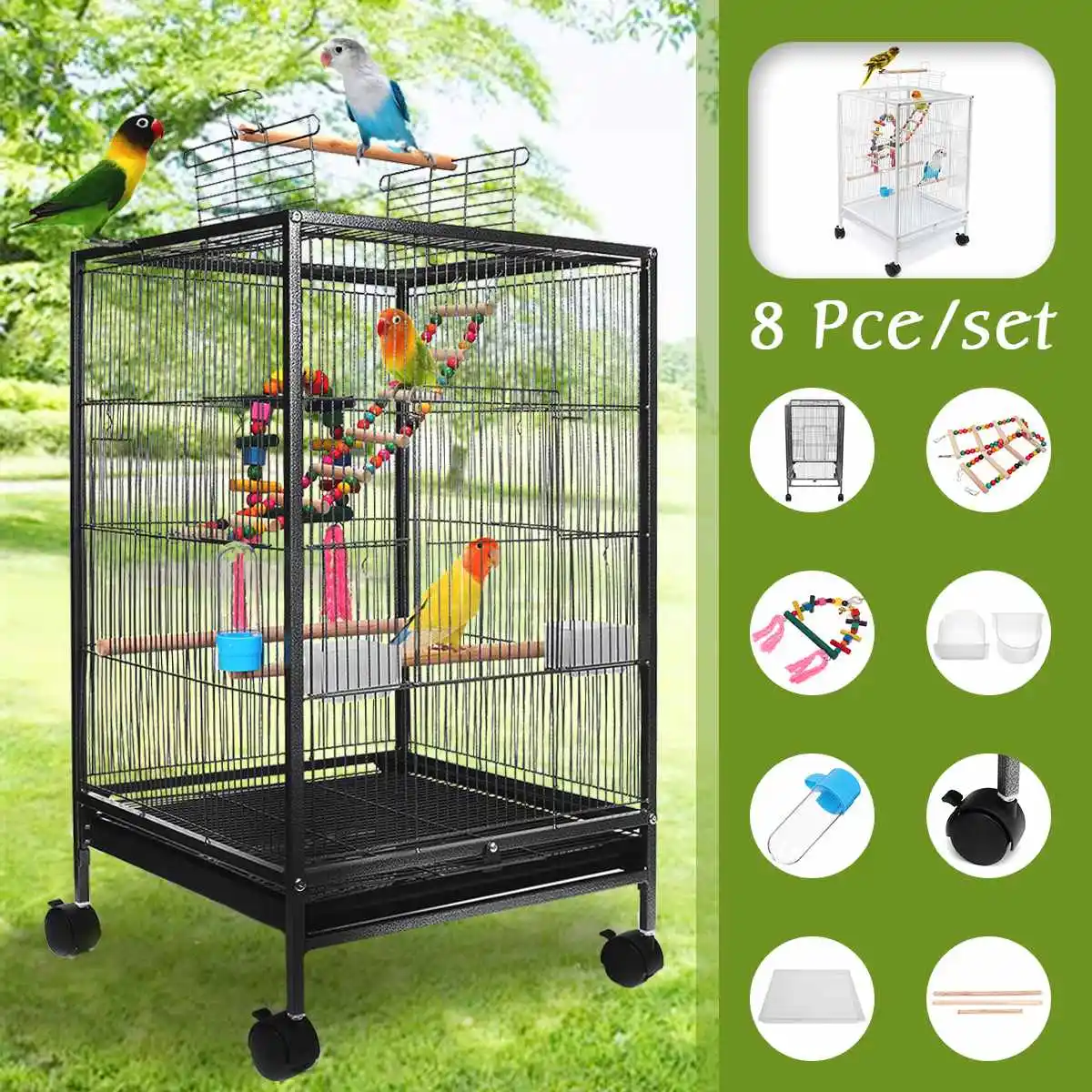 Luxury Large Parrot Cage Bird Metal Cage Pigeon Supplies With Hanging