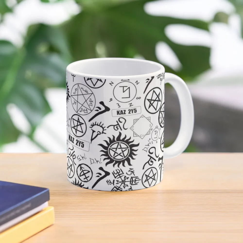 

Supernatural Symbols Coffee Mug Coffee Cups Free Shipping Porcelain Mug Mug Cup