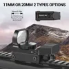 Tactical Riflescope Hunting Optics Red Green Projected Dot Sight Reflex 4 Reticle Scope Collimator Sight for 11mm/20mm Rail 4
