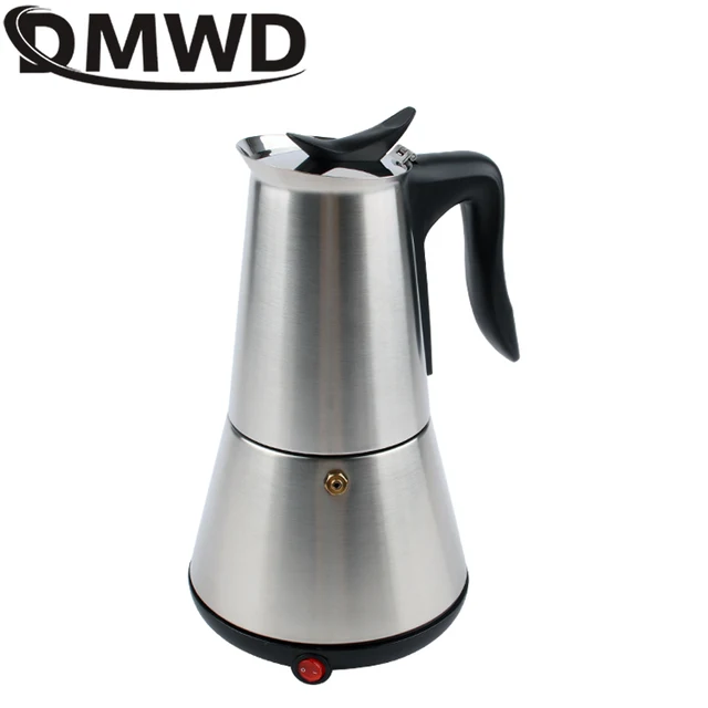 Machine à moka italienne expresso, 6 tasses, 300ml, percolateurs à café en acier inoxydable, Pot Moka électrique, Machine à café électrique Portable 1
