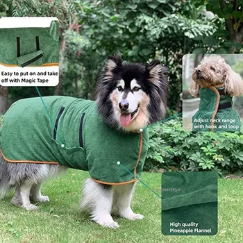 Quick-Dry Absorbent Bathrobe for Dogs & Cats