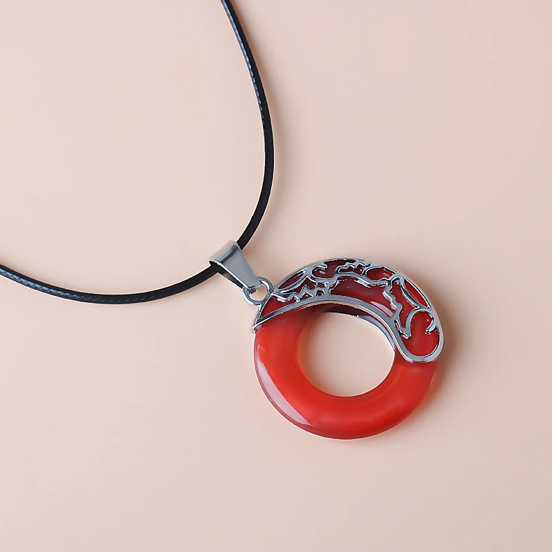 Heaven Officials Blessing Couple Necklaces PVC Moonlight Pendant Necklace For Lovers Tian Guan Ci Fu Jewelry Valentine's Day Gif