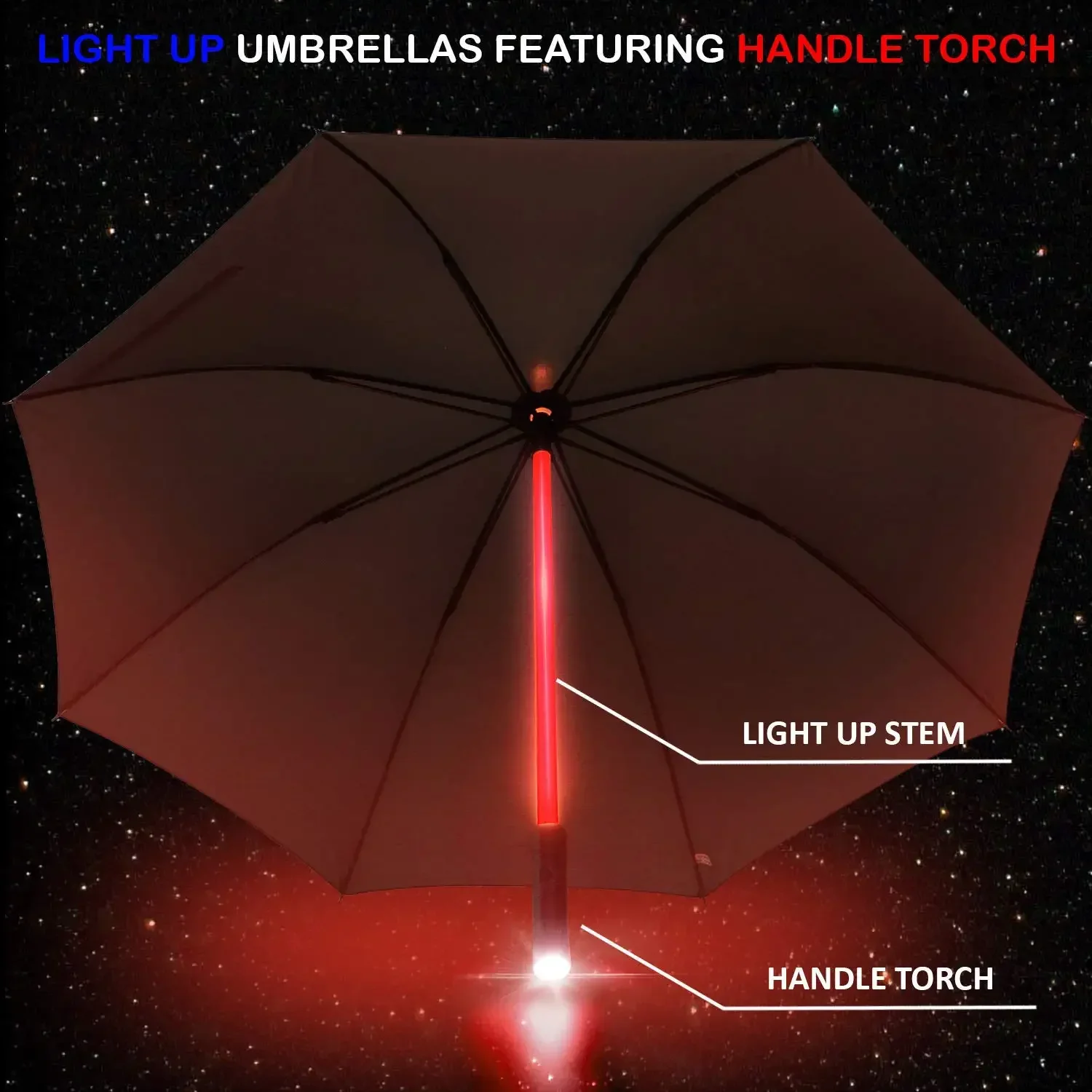 LED Light Up Umbrellas with Flashlight Handle Clear Black Gray Red mini umbrella folding umbrella automatic umbrella