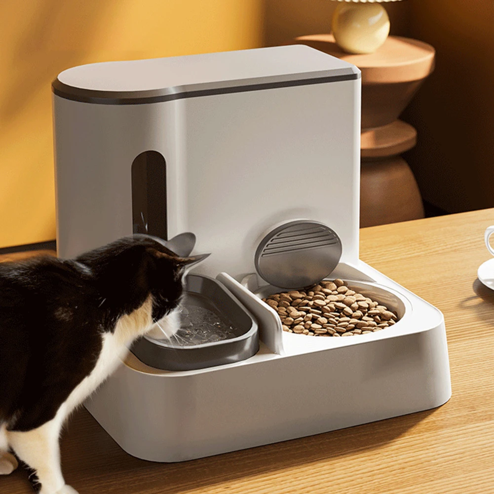 

Automatic Cat Dog Feeder, 2 In 1 Automatic Food Feeder Water Dispenser, Pet Food And Water Bowl Set, Pets Supplies For Dogs Cats