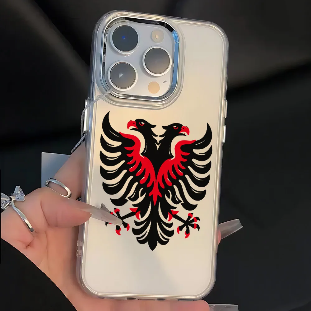 Albanian Eagle Transparent Soft Phone Case
