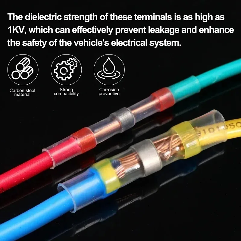 Heat Shrink Terminal Welding Ring Waterproof Electrical Equipment Connection Heat Shrink Tube Wire Connector Terminal Repair Kit